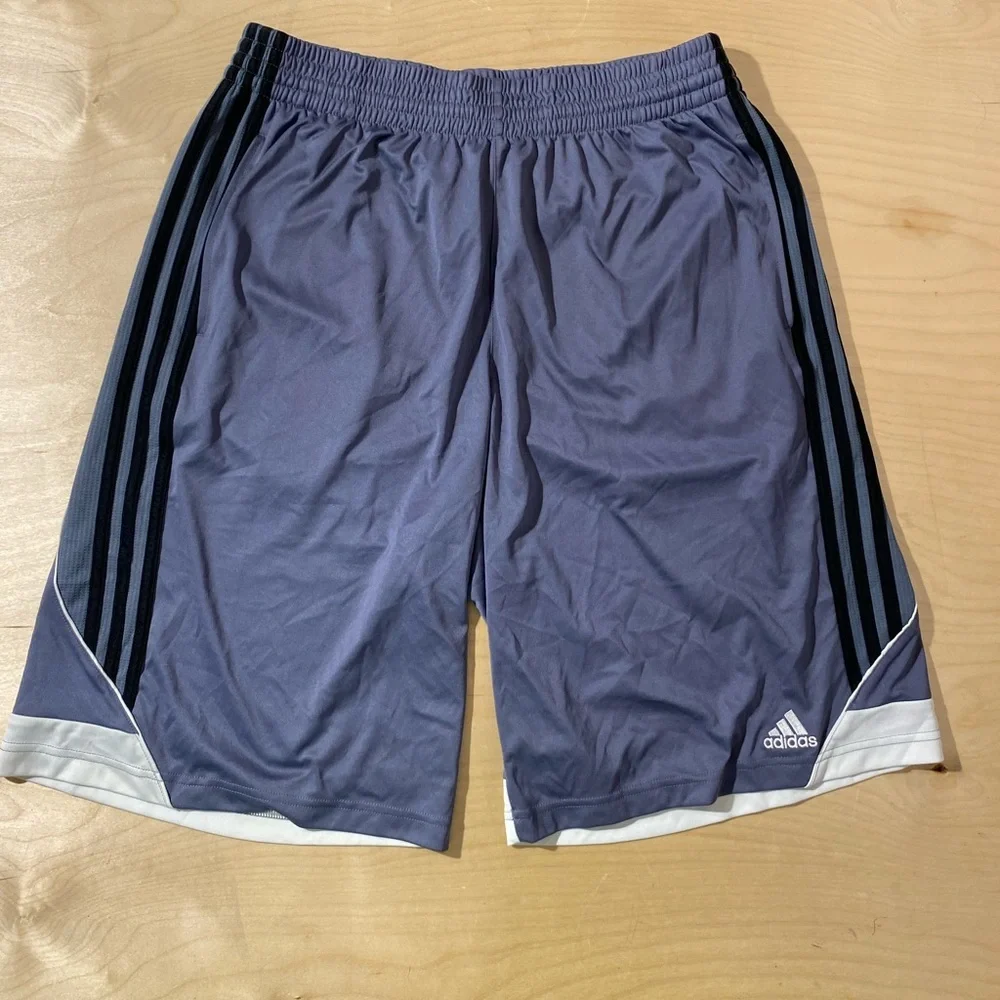 Adidas Men's Gray and Black Athletic Shorts Large (B)